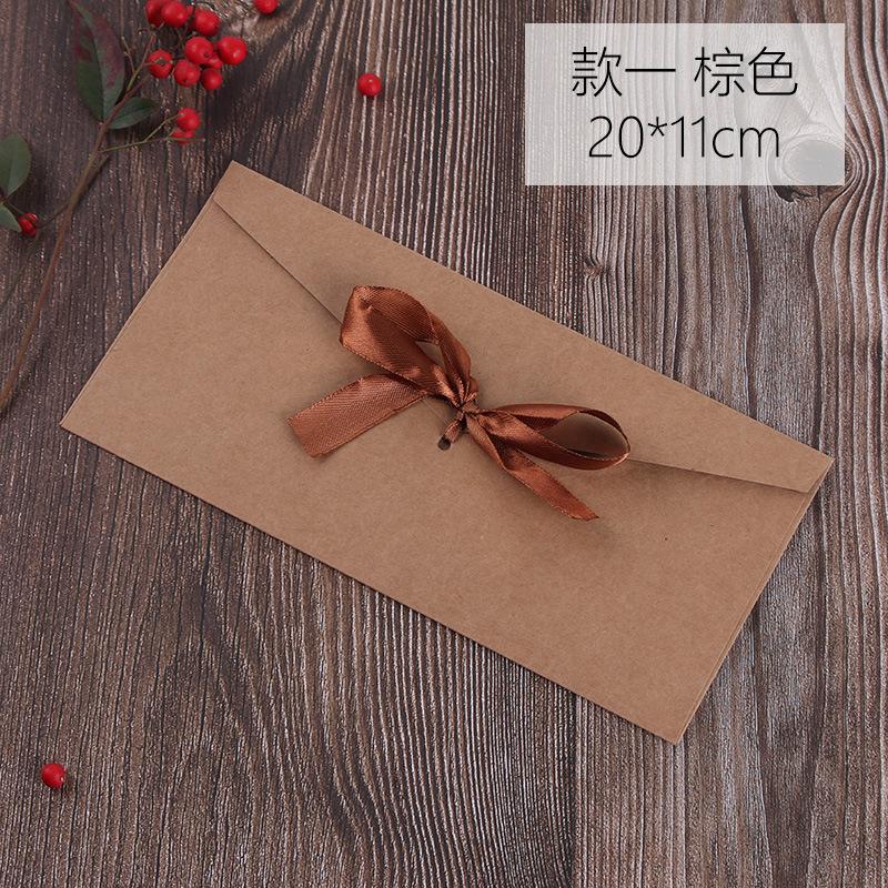 5pcs Colorful Ribbons Envelopes Kawaii Bowknot Letter Pads Cover Wedding Party Invitation Cards Envelopes School Office Supplies