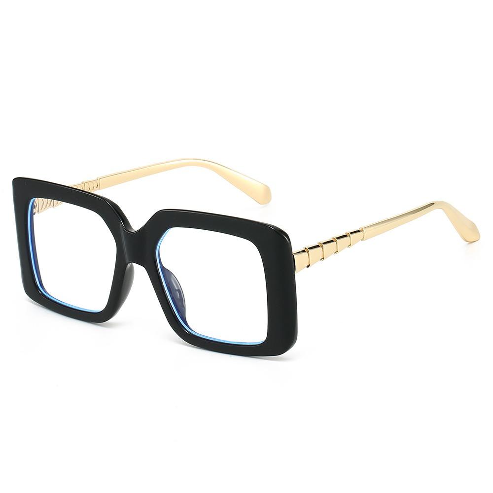 JYL Oversized Square Sunglasses UV400 Gradient Green-Yellow Unisex Punk / 3244