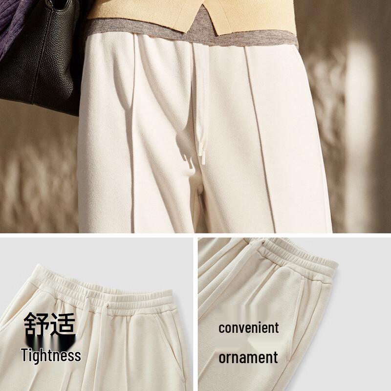 Semir Damen Winter Fleece-gefütterte gerade geschnittene Freizeithose