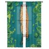 Lotus Leaf Water Surface Tiger Curtain For Living Room Transparent Tulle Curtains Window Sheer For The Bedroom Accessories Decor