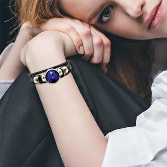 Homkilkn Constellation Bracelet - Rope List Band Braided Zodiac Spirit Leather Unisex Adults