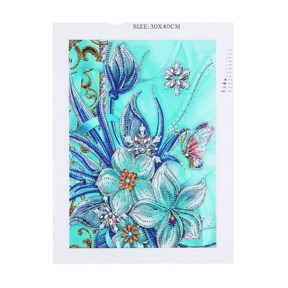 

Diamond Painting Flower Pattern Resin DIY Craft Gift Home Office Decoration 30x40cm(без рамки)