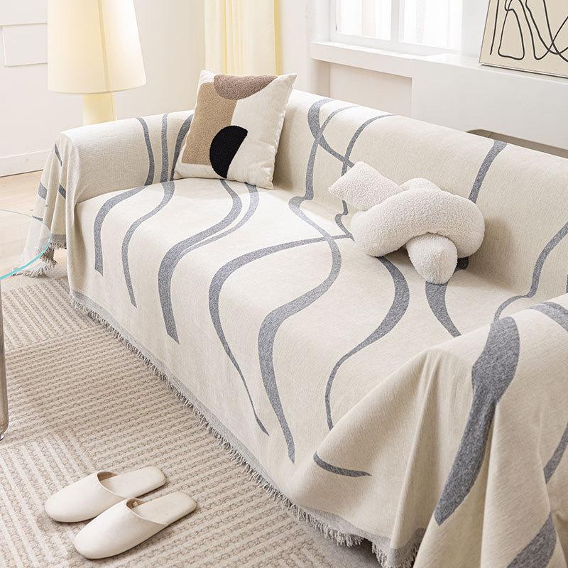 Light Luxury Sofa Cover Cloth Cover Cover Four Seasons Universal Chenille Doublesided Full Cover