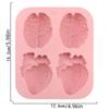 4-Cavity Heart and Brain Silicone Mold, Reusable Baking Mold for Cake, Jelly, Ice, and DIY Crafts