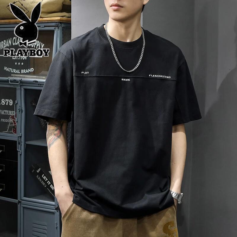 Playboy Men s Pure Cotton Casual T-Shirt 3XL