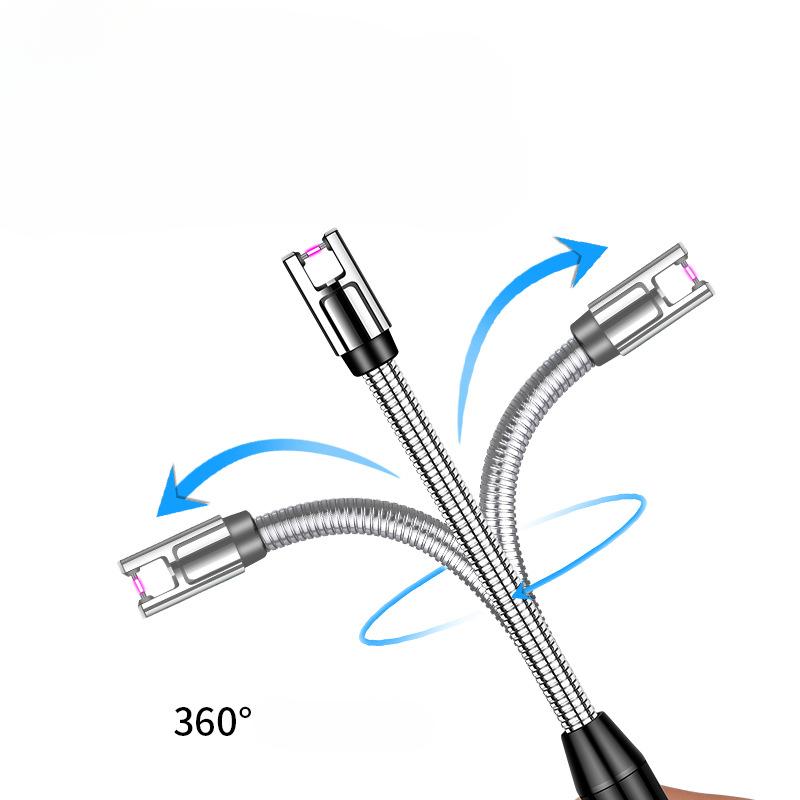 Brichetă electrică, reîncărcabilă prin USB, brichetă electronică cu arc cu plasmă pentru lumânări, bucătărie, grătar