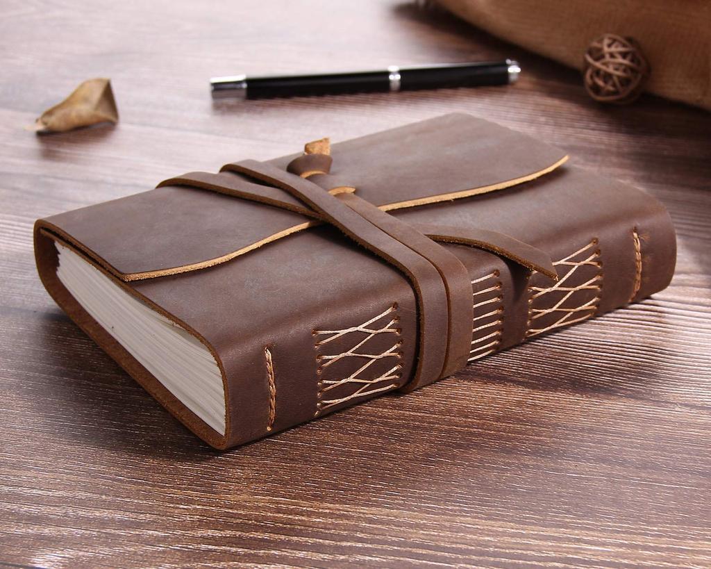 CEETOL Genuine Leather Travel Handmade with Premium Leather Cover L Notebook, Planner, Planner, Organizer, (Brown, (17.8132.5cm))