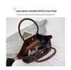 Winter Retro Suede Basket Shoulder Bag: Versatile, Large-Capacity Handbag