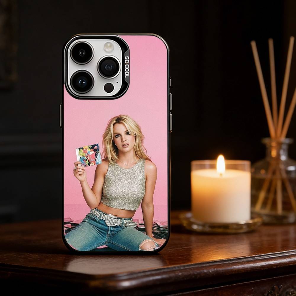 B-Britney SINGER S-Spears  Phone Case Color Silver Shell For IPhone 17 16 15 14 13 12 11 Pro Max Plus