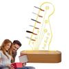 Acrylic Guitar Pick Display Stand with Light Wood Base Guitar Pick Storage Rack  Music Lovers