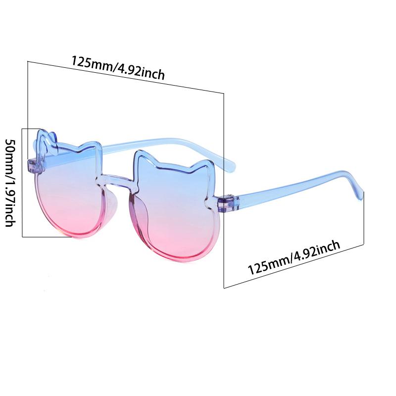 1/6 Pcs Cute Kitten Shaped Kids Sunglasses  New Gradient Candy Color Decor Shades for Girls Ins Trendy Design Sun Glasses