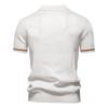 Herren Unifarbenes Sport-Reißverschluss-Polohemd Athletische Soziale Poloshirts Herren Büro Slim Fit