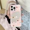 Cute Bear Mirror for Apple 16/15/iphone13promax Huawei Makeup Mirror Pink Phone Case