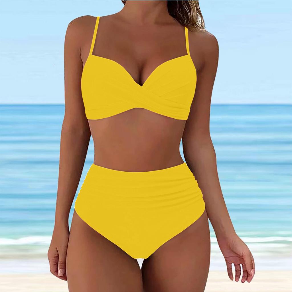 Brazilian Bikini Set For Women 2026 New Green Crop Top Tankinis Set Summer Swimwear Brazilian Bikini Swimming Suit Traje De BañO