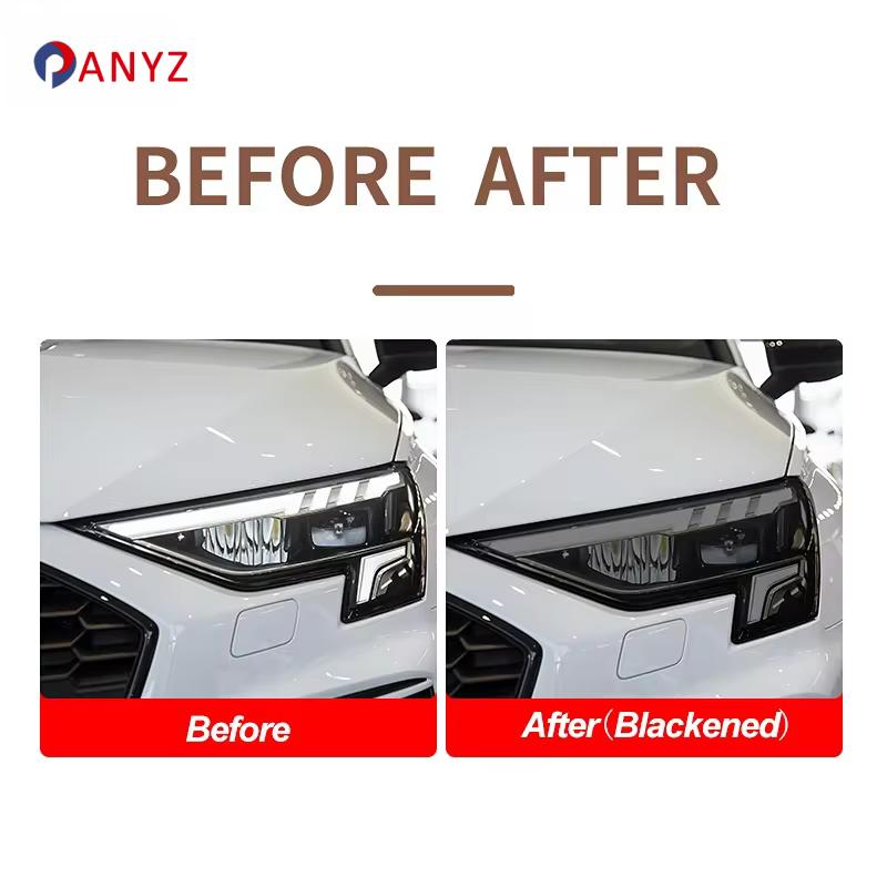 2 Pcs Car Headlight Protective Film Front Light Transparent Smoked Black TPU Sticker For Seres Aito M5 - Car Accessories
