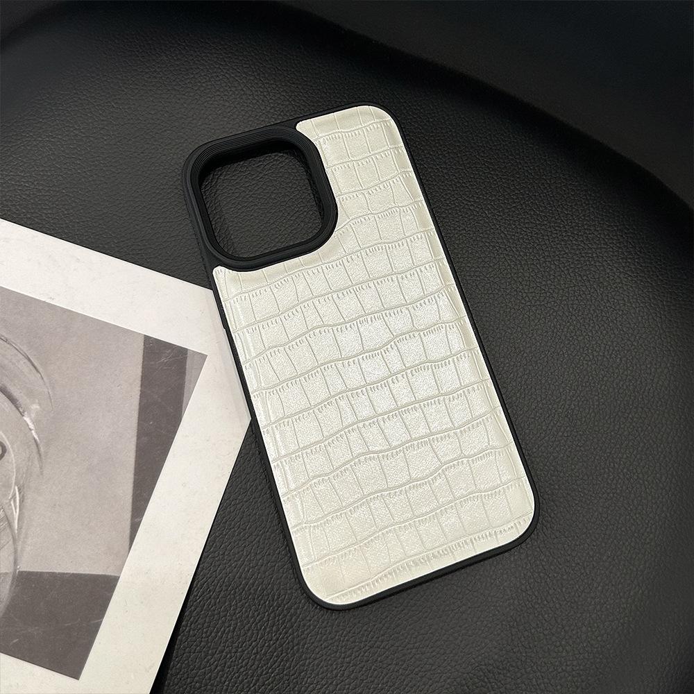 Crocodile Leather Pattern 15 Apple 16 Mobile Phone Case 14promax Retro High-end Style 12 Suitable for IPhone 13 Personality Trend
