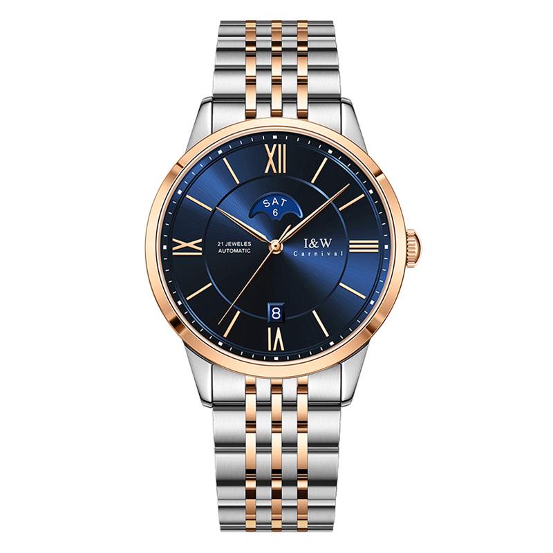 IW Blue Automat Men Watch Japan Miyota Movement Mechanical Waterproof Mens Watches Top Brand Luxury Sapphire Glass Watch Reloj