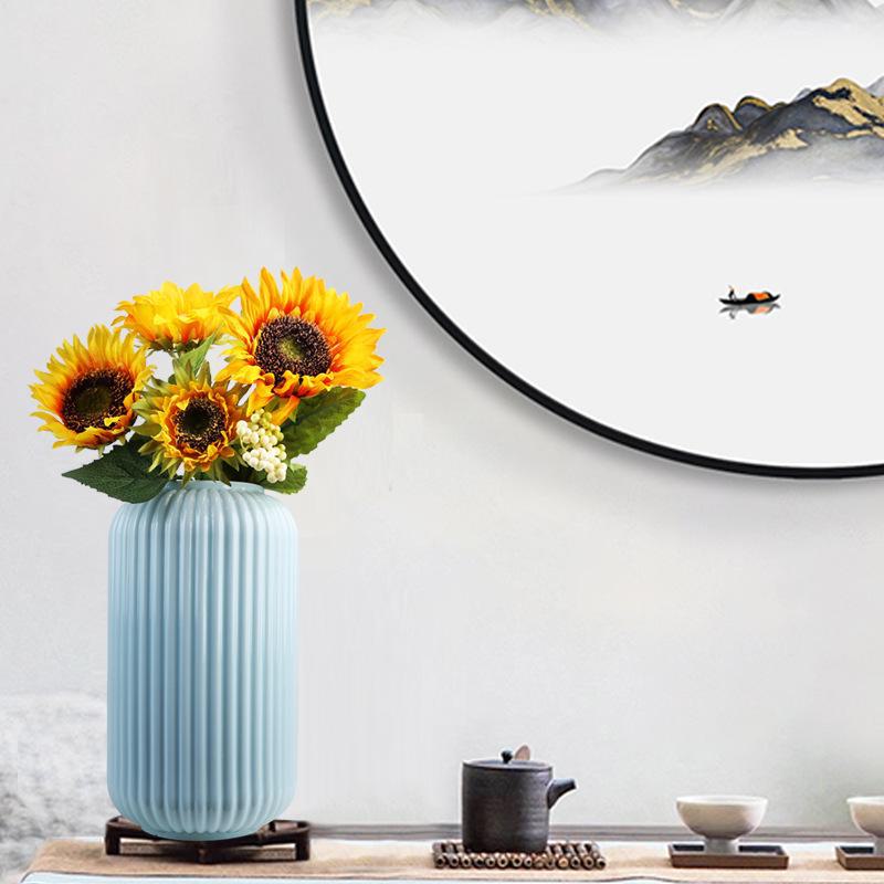 Japanese Celadon Modern Lantern Vase: Large Fine Ceramic Flower Arrangement