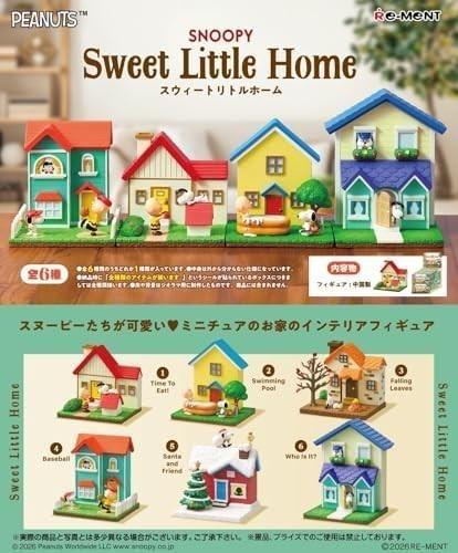 Re-ment Snoopy Sweet Little Home 1-Box Complete Set 6 JAPAN
