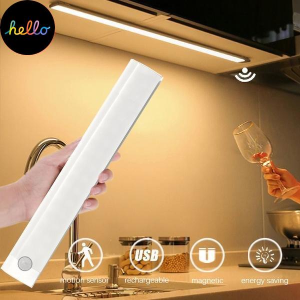 Motion Sensor Light Wireless LED Night Light USB Rechargeable Night Lamp For Kitchen Cabinet Wardrobe Lamp Staircase Backlight