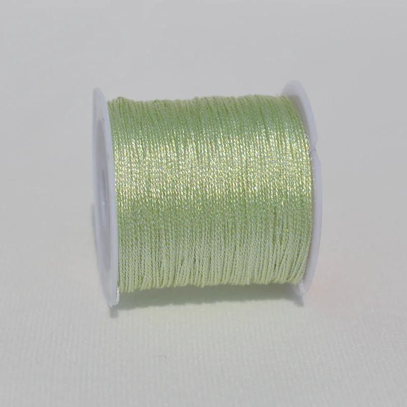 50Meters 0.4mm Colorful Thread For DIY Handmade Necklace Bracelet Braided Rope Embroidery Crochet String Jewelry Making 2046