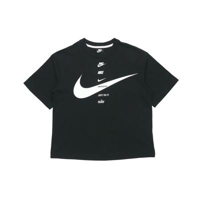 Sportswear Classic Logo Print Loose-Fit Short Sleeve T-Shirt Women Tops Black CU5683-010