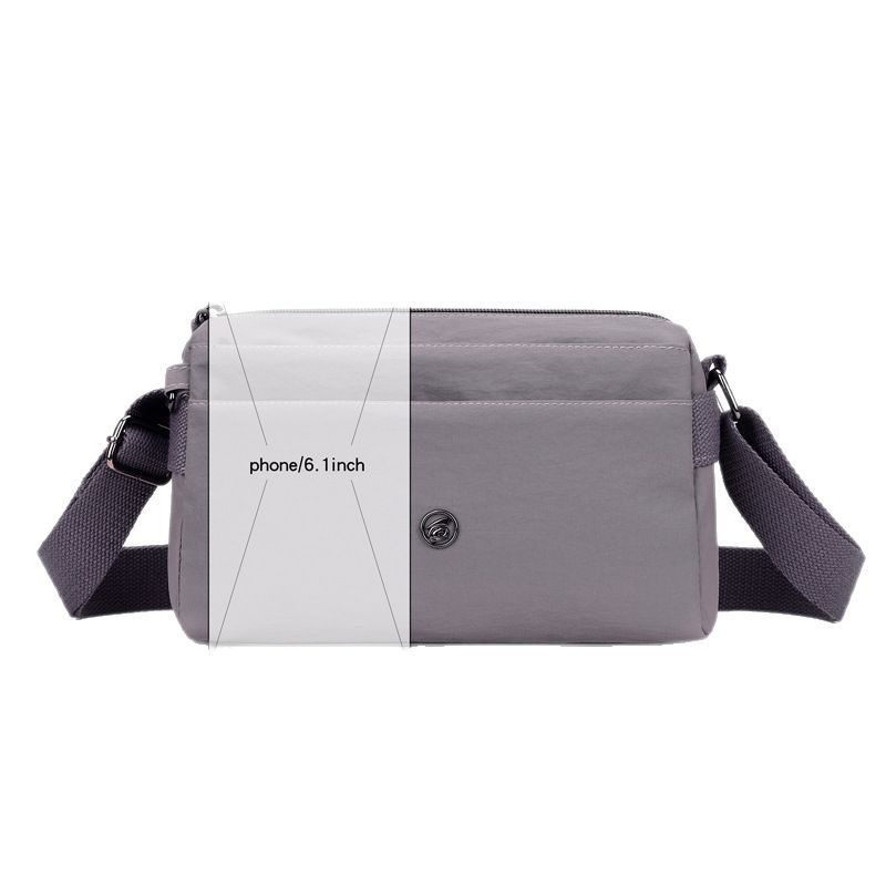 Borsa a tracolla da donna monospalla moda semplice impermeabile leggera multistrato tutto in uno borsa di grande capacità