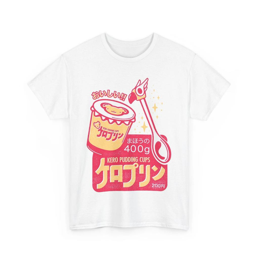 Cardcaptor Cherry Blossom Pudding Cup Tshirt 90s Anime Tshirt Mens and Womens Summer Cotton Comfortable Loose Top