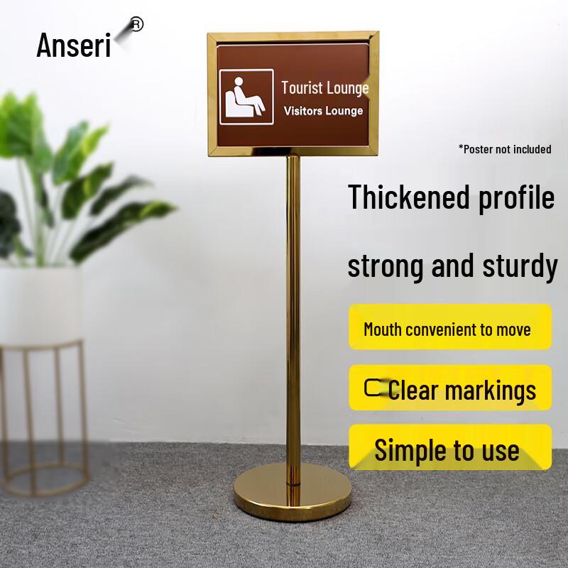 Ansellure Stainless Steel Double-Sided Sign Holder
