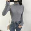 Maglione Dolcevita Lavorato a Maglia Elasticizzato Casual da Donna Slim Solido Inverno Autunno