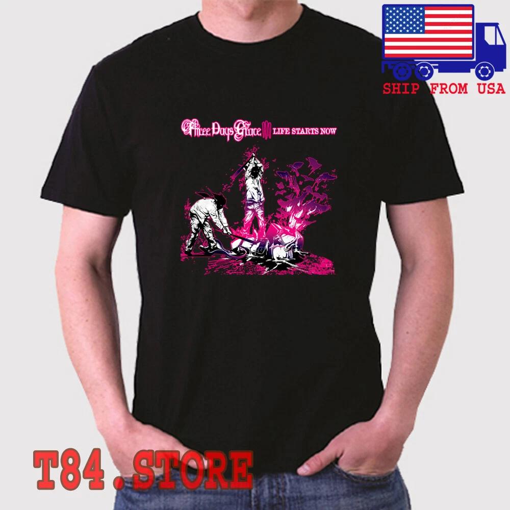 Three Days Grace Life Starts Now Men's Black Size S to 5XL