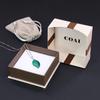 Malachite Leaf Natural Blessing Amulet Power Stone Pendant for Women [Koai]
