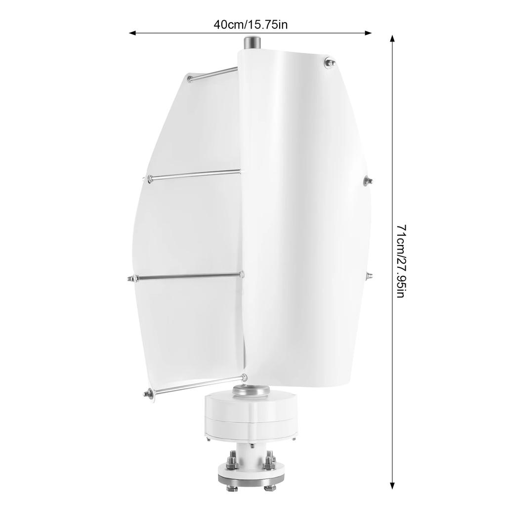 500W Wind Turbine, 12V IP67Wind Turbine Generator Kit,Vertical Axis Wind Turbine Generator w/Controller for Home, Boats, Cabins