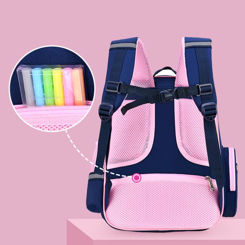 Breathable Lightweight Backpack Primary School Girls Children Cute Bowknot School Bag