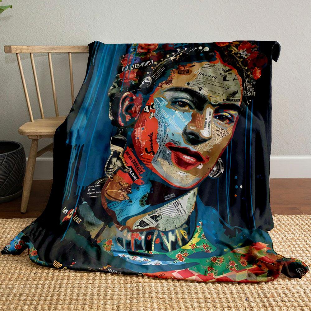 

Frida Kahlo Collage Art Blanket bedroom Blanket for Livingroom Couch lunch break Soft Cozy throw for Friend s festival Gift 80cm x 120cm