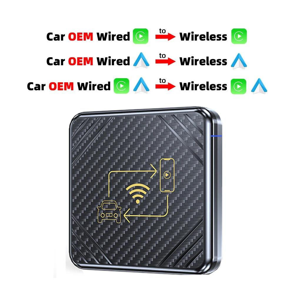 Wired To Wireless 2 In 1 AI Box Carplay Wifi & Bluetooth 5.0 Android Auto Adapter Plug and Play Smart Box OEM Carplay Upgrade