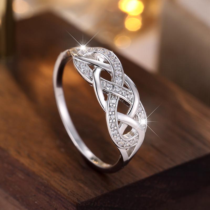 925 Sterling Silber Zirkon Ring für Frauen Mode Trend Verlobung Fingerring Hochzeit Schmuck Geschenke