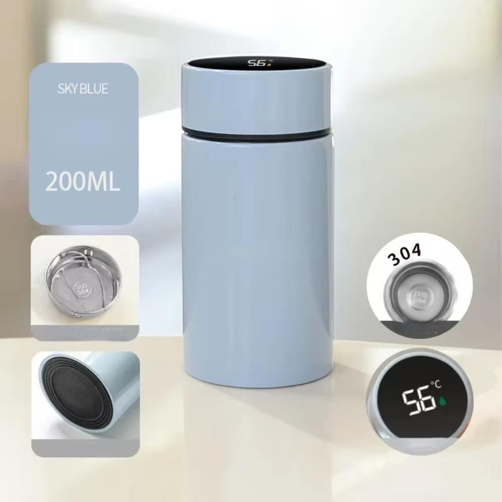 Stainless Steel Smart Thermal Cup Leak-proof Insulated Water Bottle Fashion Pocket Flask