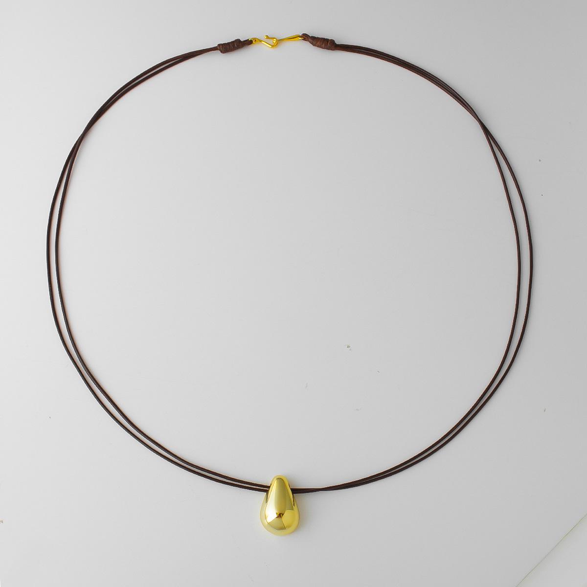 

Элегантное колье с подвеской в ​​форме капли воды: Унисекс дизайн в форме боба с хорошим блеском - Идеально для длинных свитеров