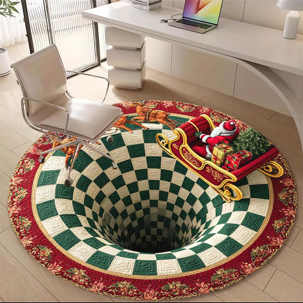 Merry Christmas Office Chair Mat Rug Nonslip Christmas Gifts Carpet Floor Mat Design For Home Gift Living Room Bedroom Office Decor