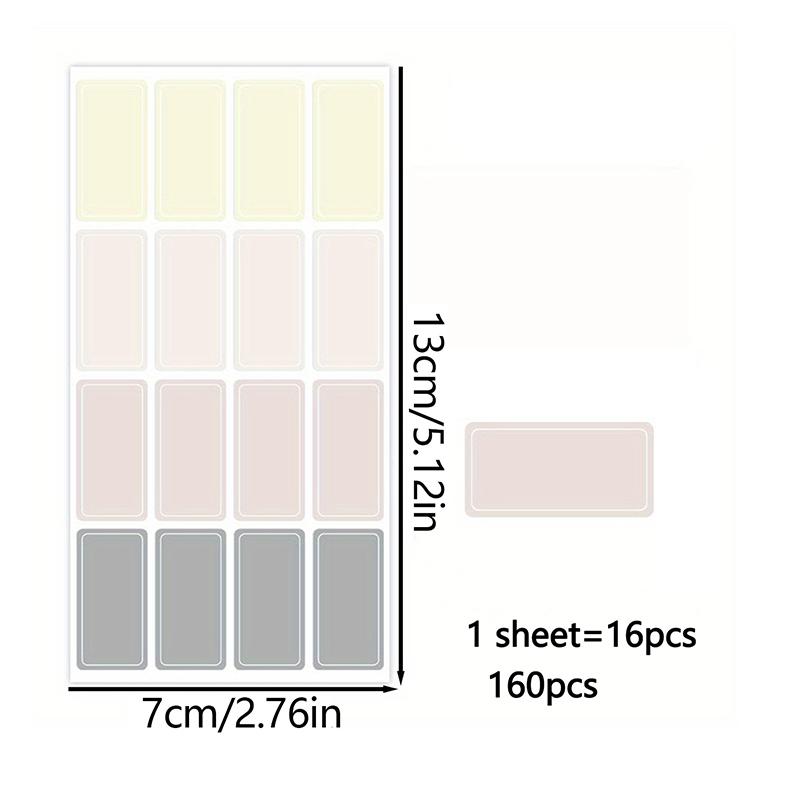 

40/60/160 шт. самоклеящиеся наклейки с указателем, 10 листов, простая цветная наклейка Morandi S