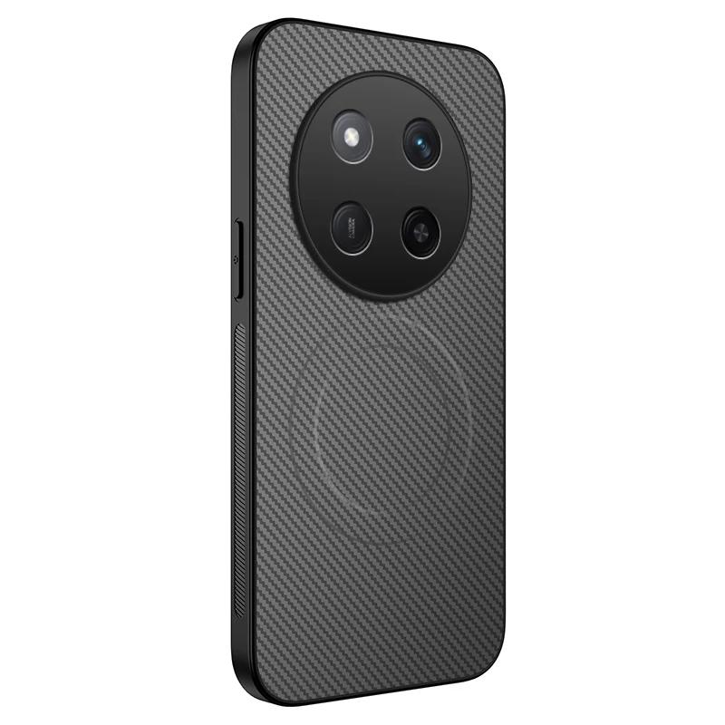 Anti-Drop Carbon Fiber Silicone Soft Phone Case For Honor X9C Smart X9b X7c X8C X7B Magnetic Wireless Charging Back Cover Cases