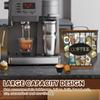 Coffee Capsules Holder Metal Large Capacity Coffee Pod Organizer with Wooden Lid for for Coffee Bar Counter Storage Container