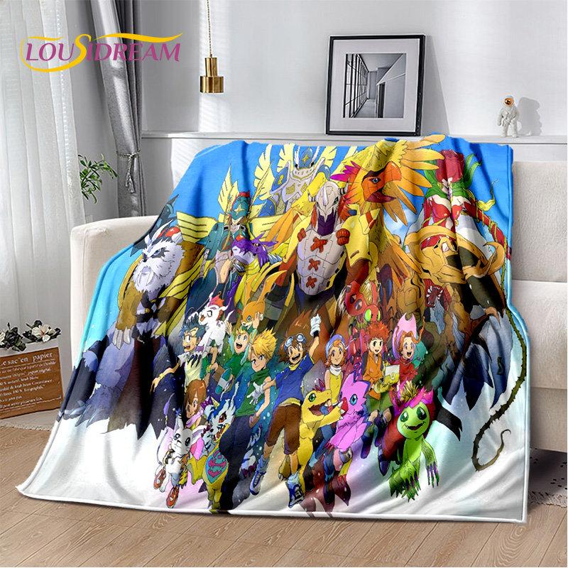 Digimon Adventure Monster Cartoon Soft Plush Blanket,Flannel Blanket Throw Blanket for Living Room Bedroom Bed Sofa Picnic Kids