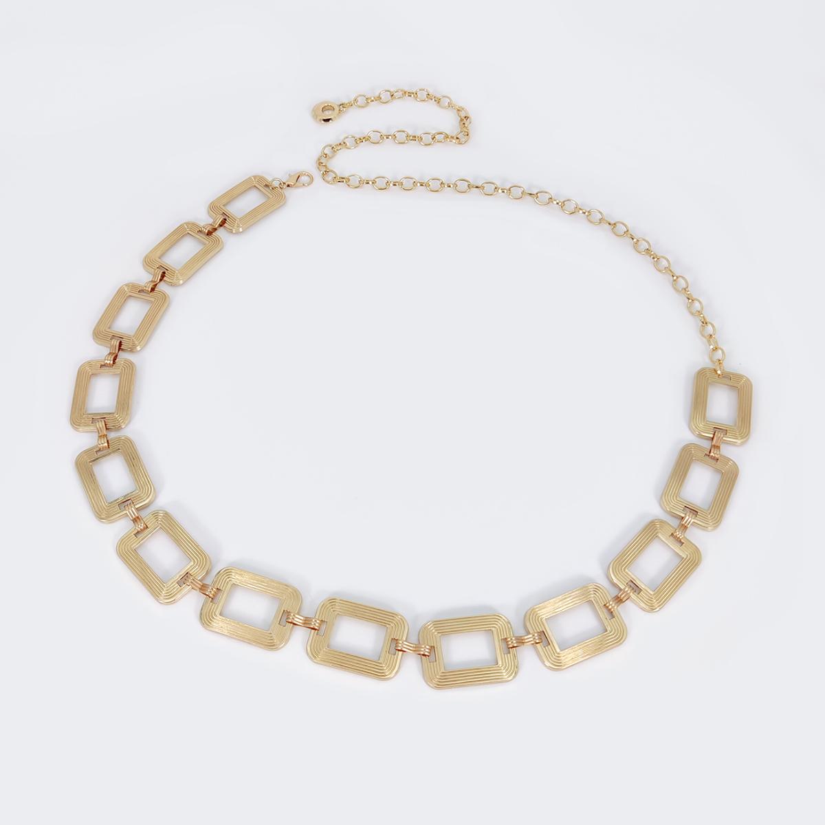 Versatile Hollow Out Square Shaped Waist Chain For Women Accessories