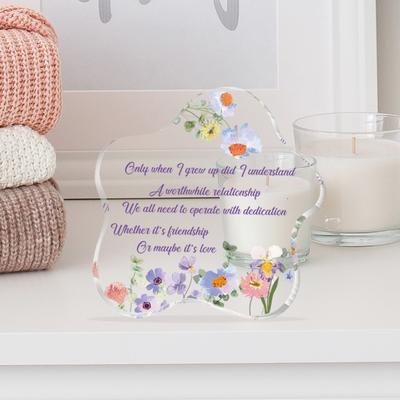 Senden Mutter Souvenir Schlafzimmer Wohnzimmer Dekoration Blumen Transparent Geformte Acryl Ornamente