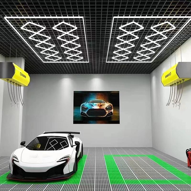 Modern Indoor Living Room Garage Light Hexagonal Splicing Tube Led Ceiling Honeycomb Light Lighting Fixture 110V/220V