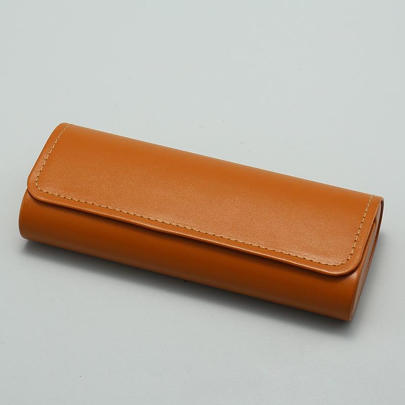 Vintage PU Leather Glasses Case Portable Men Women Glasses Storage Box Anti-Pressure Eyeglasses Bag Accessories