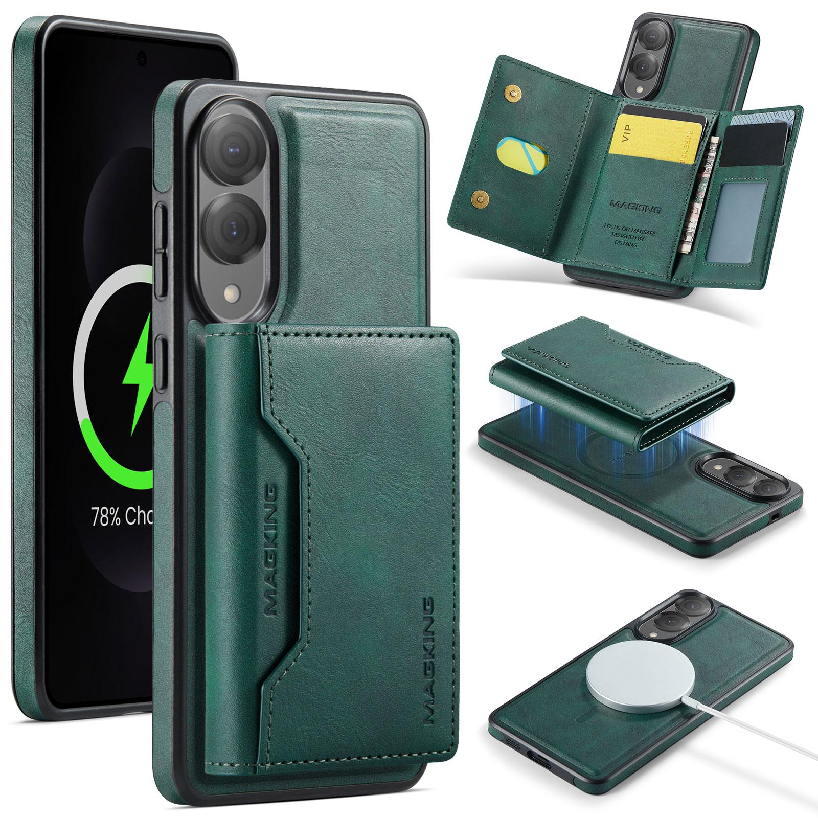 

MAGKING K2 Series Для Samsung Galaxy S25 Edge Чохол Сумісний з MagSafe PC+TPU+PU Чохол для телефону Green