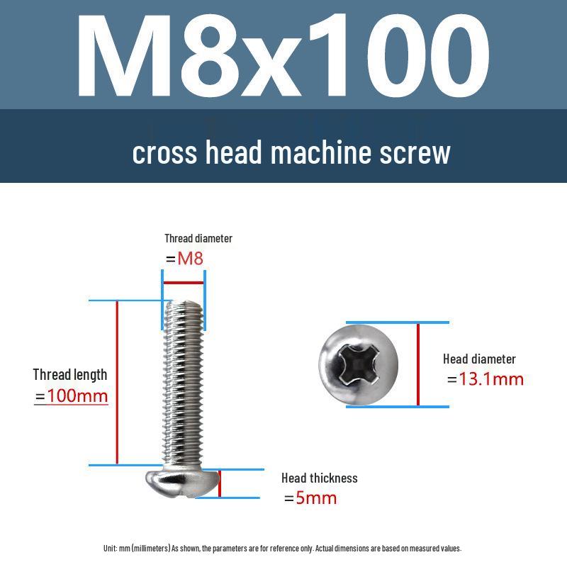 Yigu Direct 304 Edelstahl Kreuzschlitz Senkkopfschrauben M6-M10 Maschinengewinde